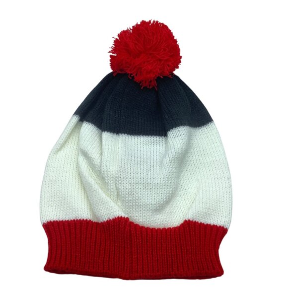 Holiday Winter Hats Cold Weather Knit Beanie Snowman Face Pom-Pom Child One Size - Picture 4 of 4